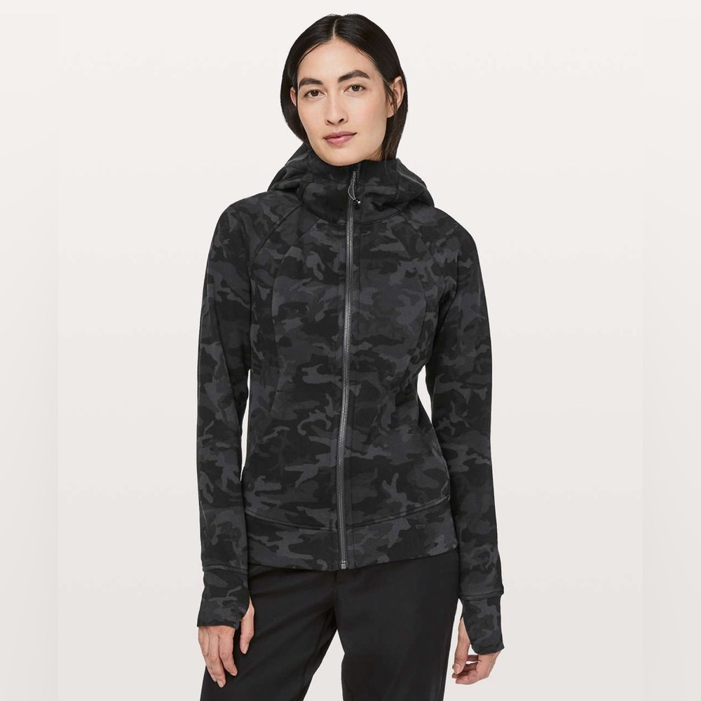 Lululemon Scuba Hoodie *Light Cotton Fleece Incognito Camo Multi Grey. Size 4